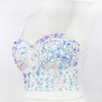 's Trendy Cool Outerwear Sequ Shiny Inner Tube Top Girly