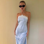 Women's Lace Satin Dress