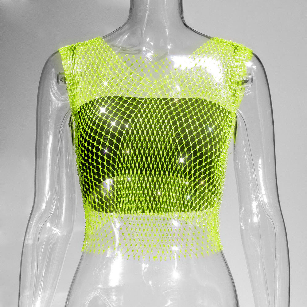 V-neck Fluorescent Green