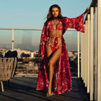 Vintage Floral Cover Up Swimwear