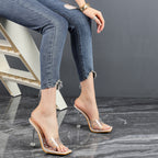 Women's 's Rhinestone Peep-Toe High-Heel Slippers