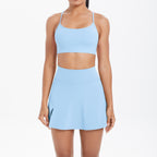 Women's Sports Bra & Tennis Skirt Set