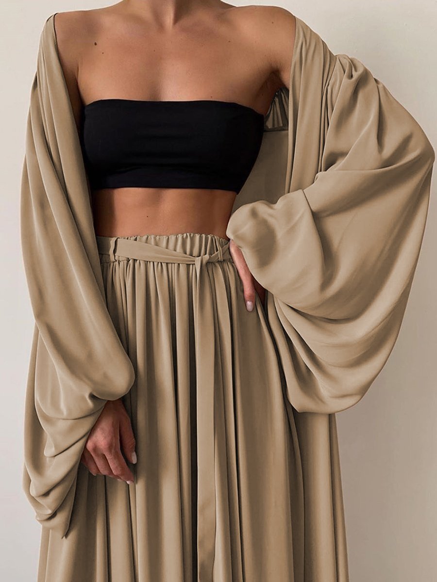 Women's Spring Summer Plus Size Coordinated Three-Piece Set