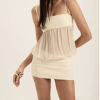 Women's Sheer Off-Shoulder Bodycon Dress