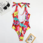 Multi Color One-piece Swimwear