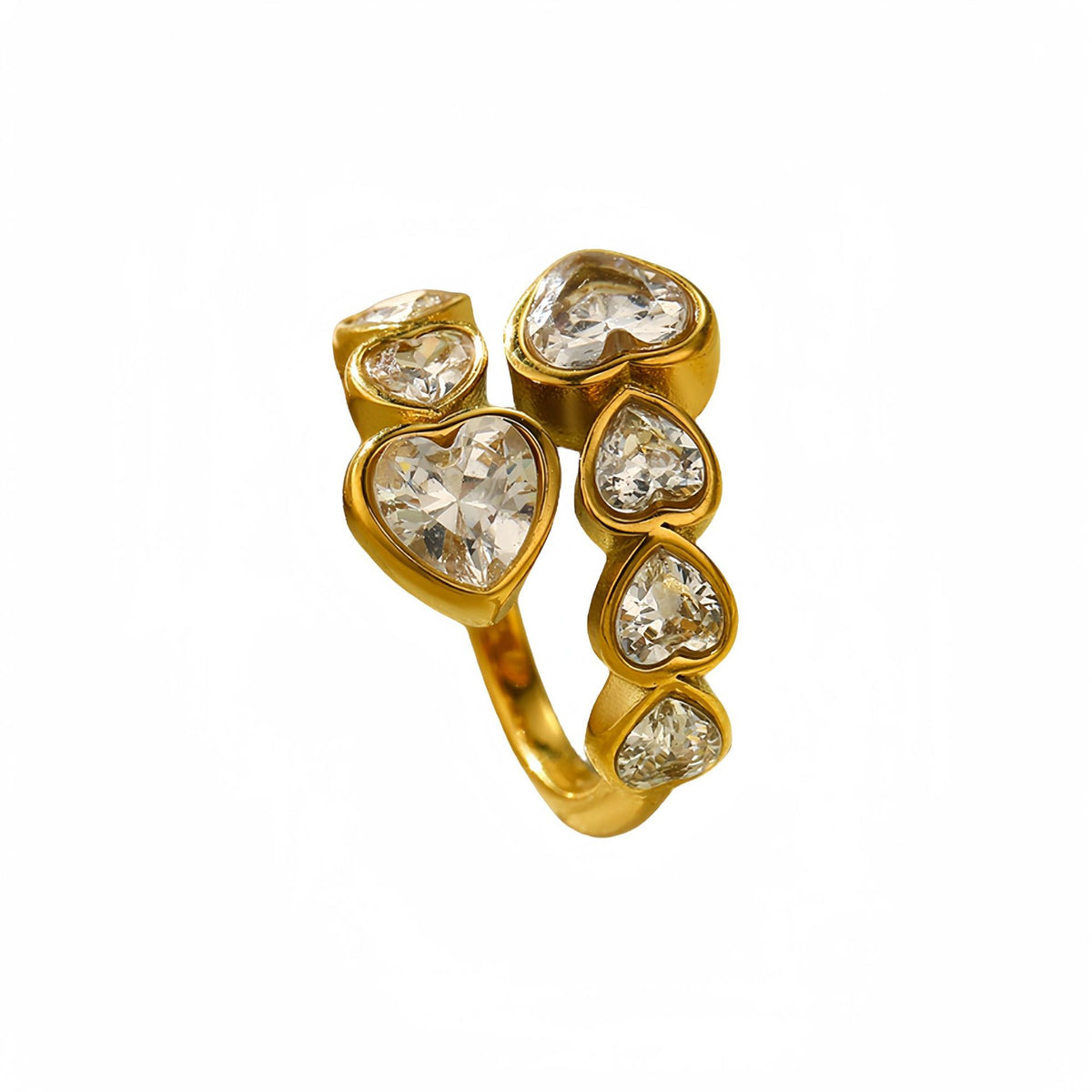 Heart Zircon Ring & Bracelet