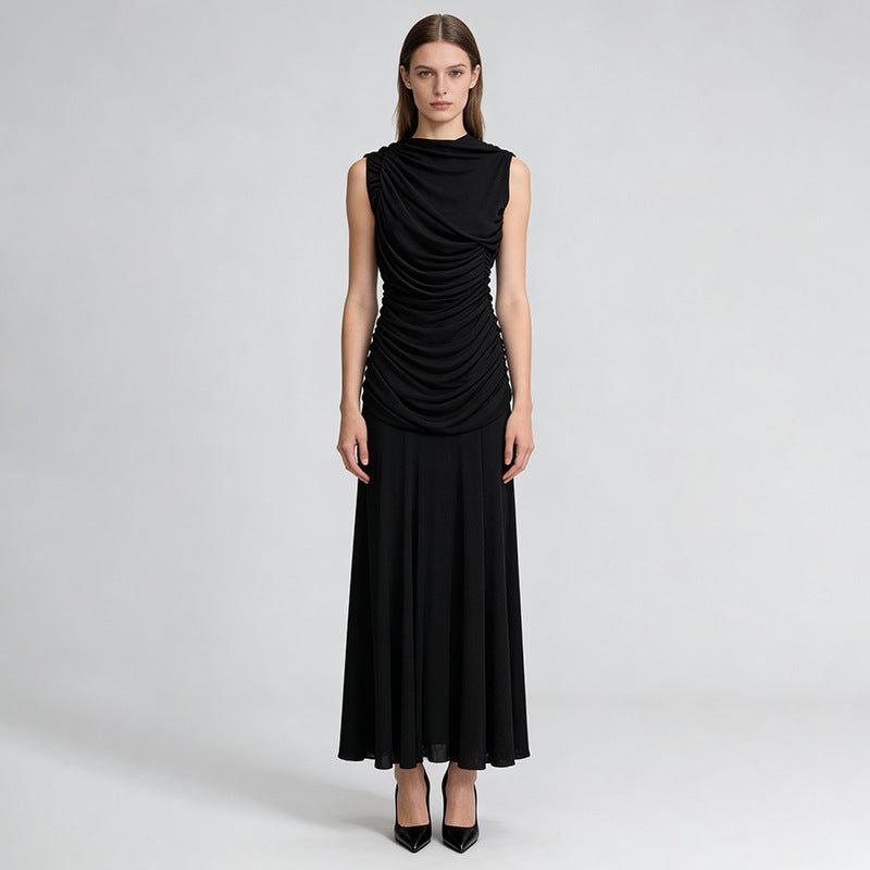 Women's Sleeveless Lace-Detail Maxi Gown