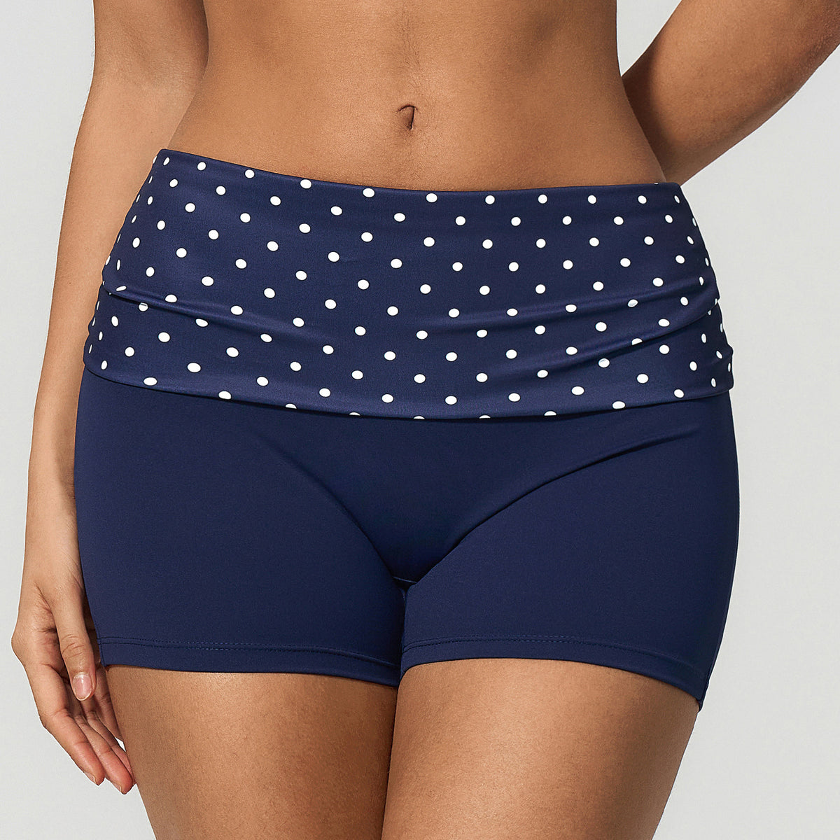 Dark Blue White Polka Dot
