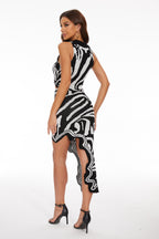 Women's Office Sleeveless Knitted Coordinated Coordinated Two-Piece Set