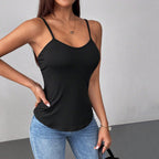 Women’s U-Neck Backless Spaghetti-Strap Top