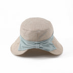 Oatmeal Color Blue Ribbon