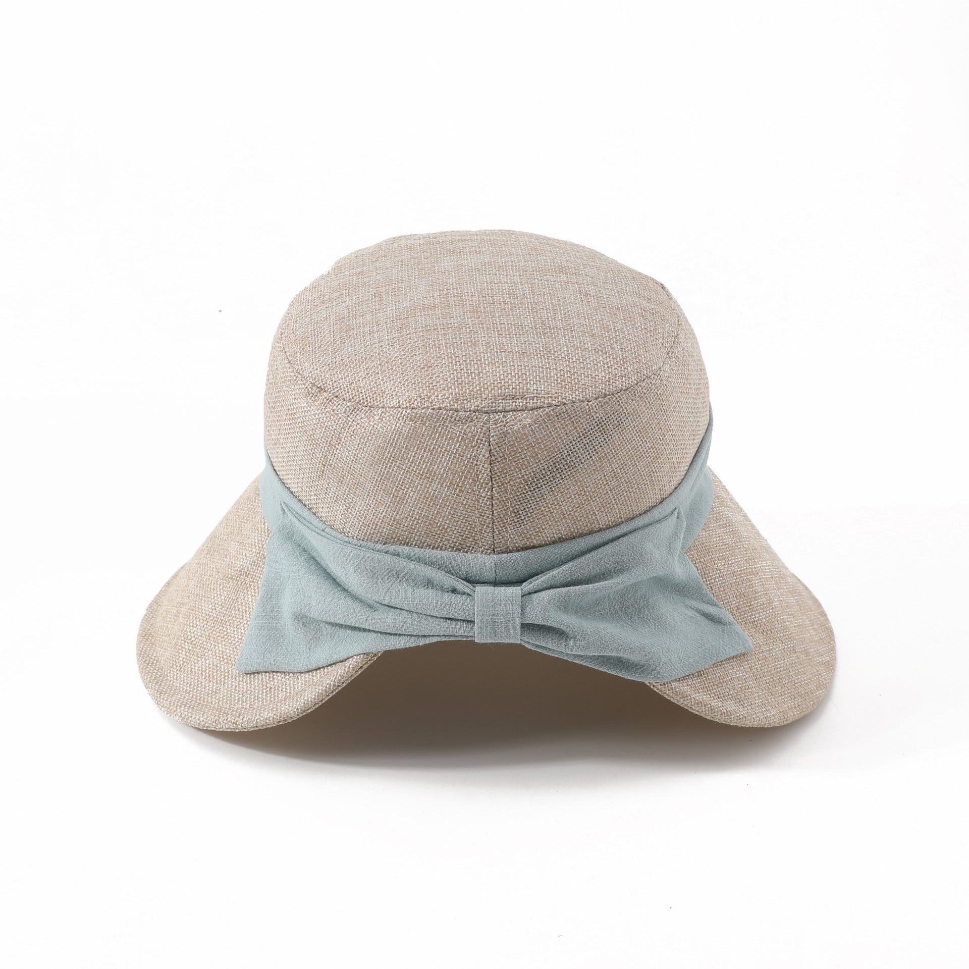 Oatmeal Color Blue Ribbon