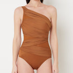Slant Shoulder One-piece Swimwear