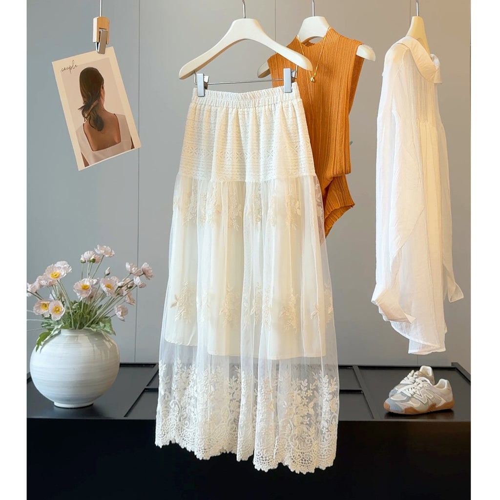 French Hollow Out CO Chain Link Fence Yarn Women Summer
