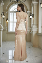 Women's Autumn Winter Women Sleeveless Sling Pile Collar Champagne Bridesmaid Dress
