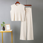 Summer Loose Casual Solid Color Suit Two-Piece Set
