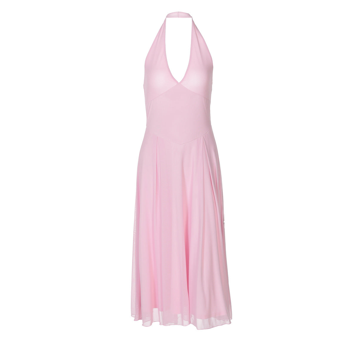 Women's Halter Backless Gauze Dress