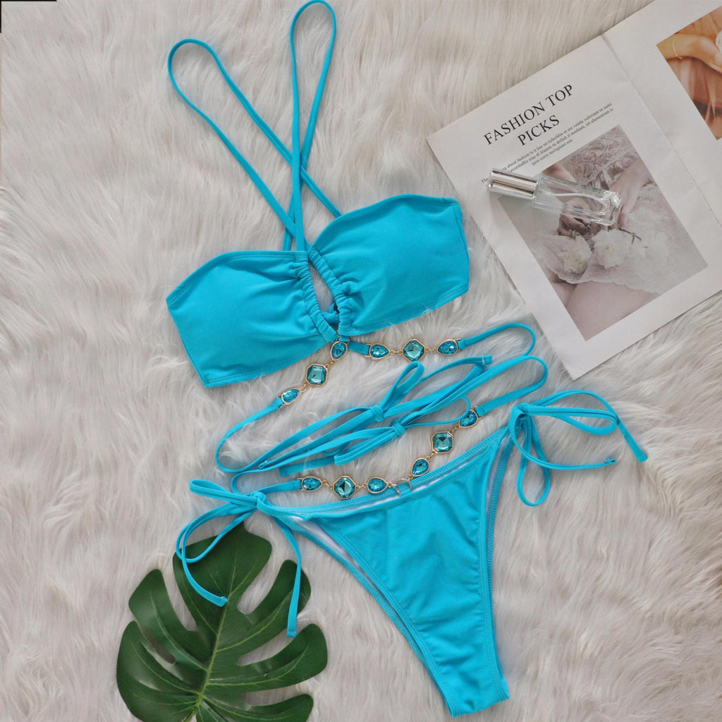 Crystal Diamond One-piece Swimwear