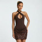 Women's Lace Halter Dress