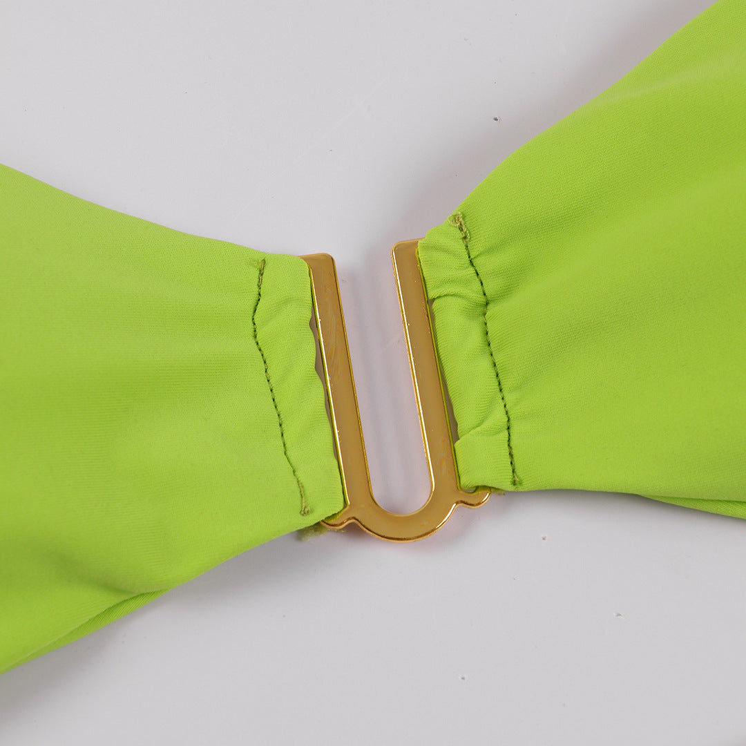 Fresh Solid Bikini Swimwear