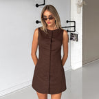 Women's Sleeveless Cotton Vest Dress