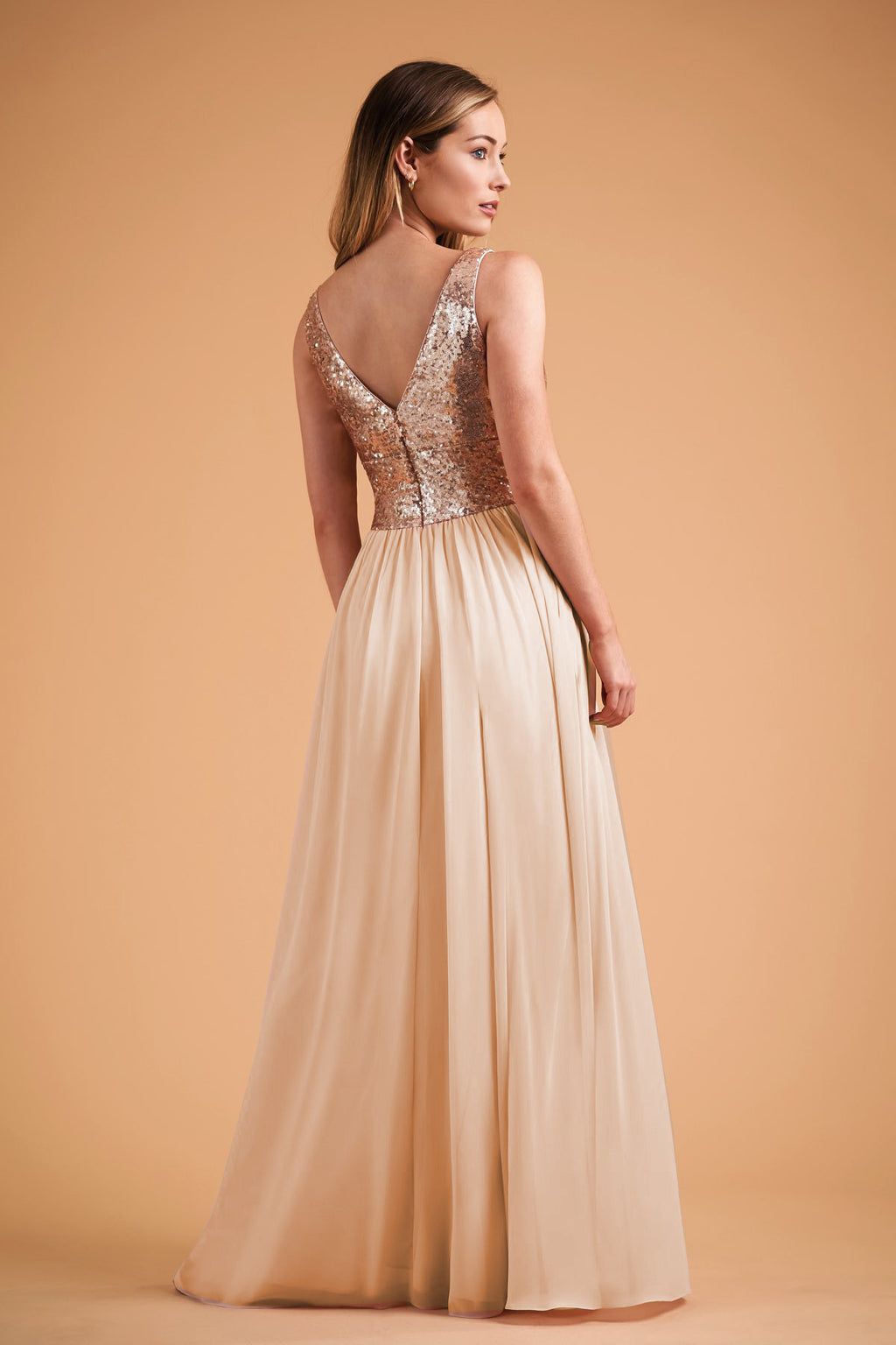 Dress Women's Sleeveless V neck Wedding Bridesmaid