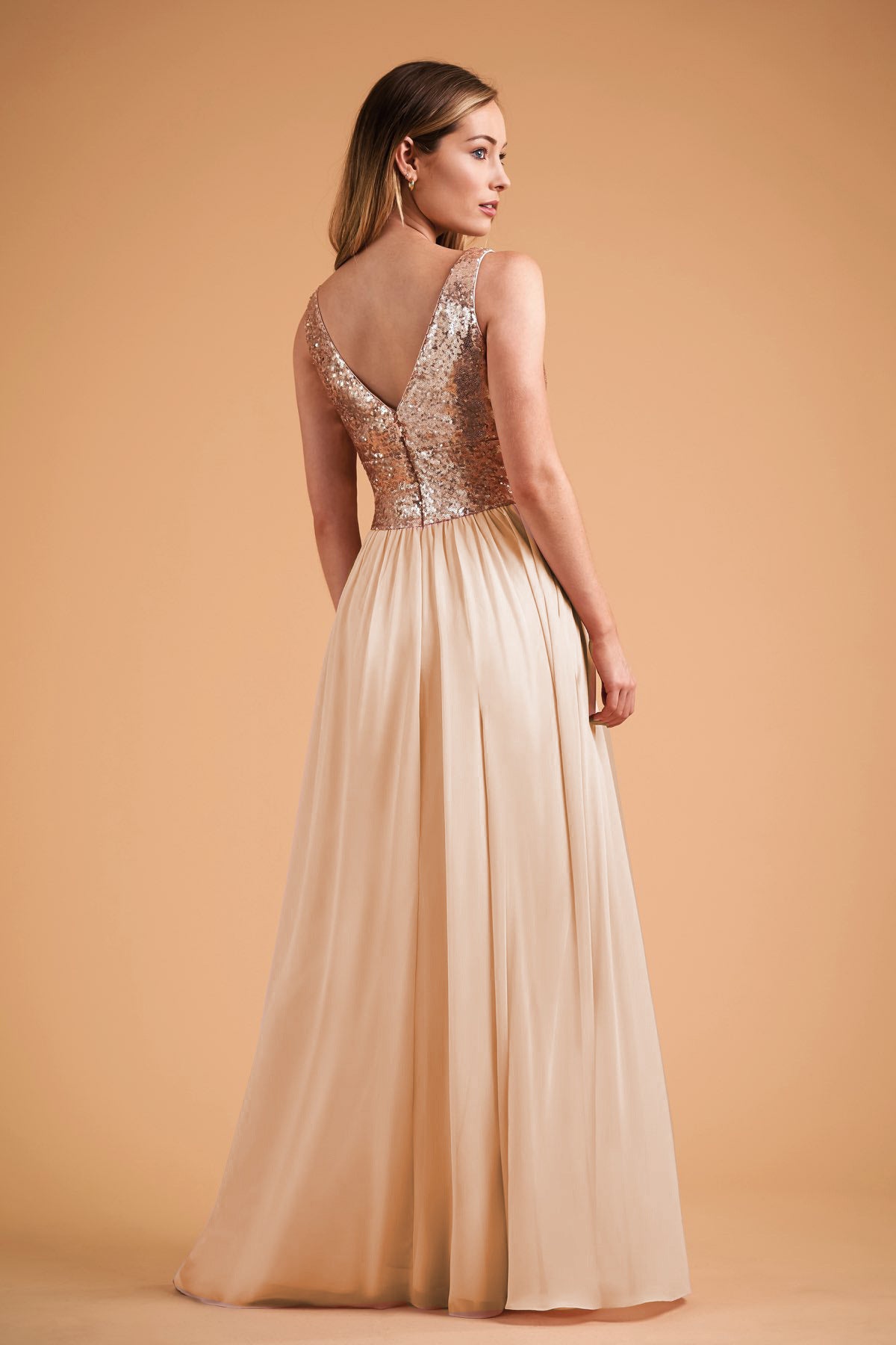 Dress Women's Sleeveless V neck Wedding Bridesmaid