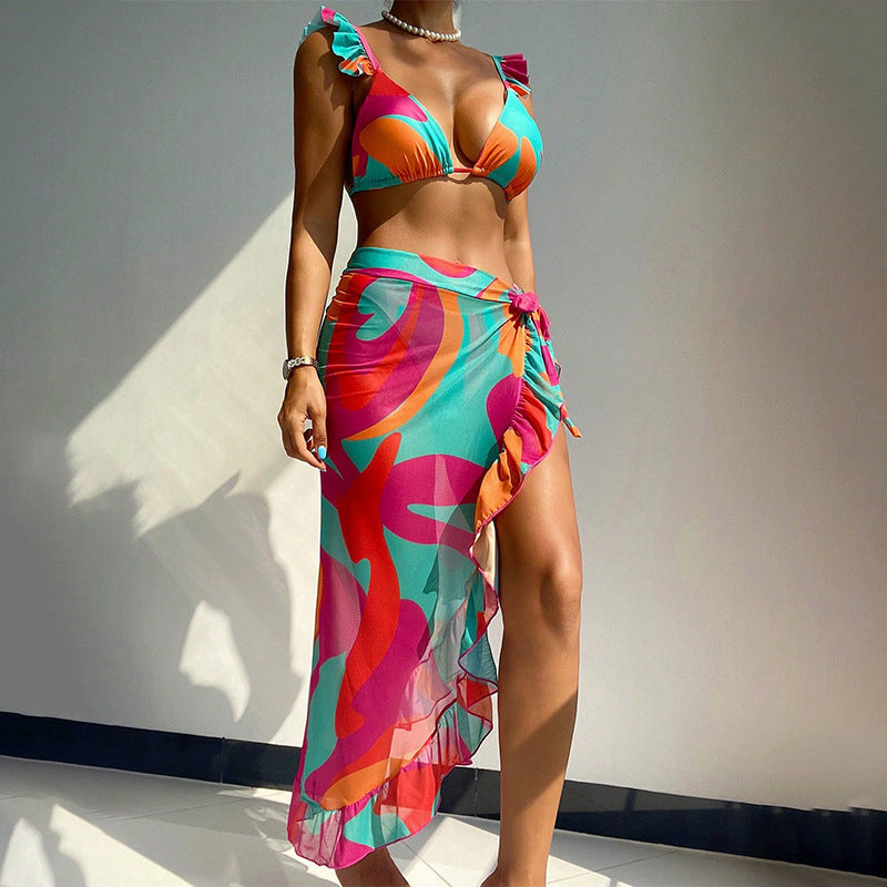 Printed Beach Bikini Swimwear