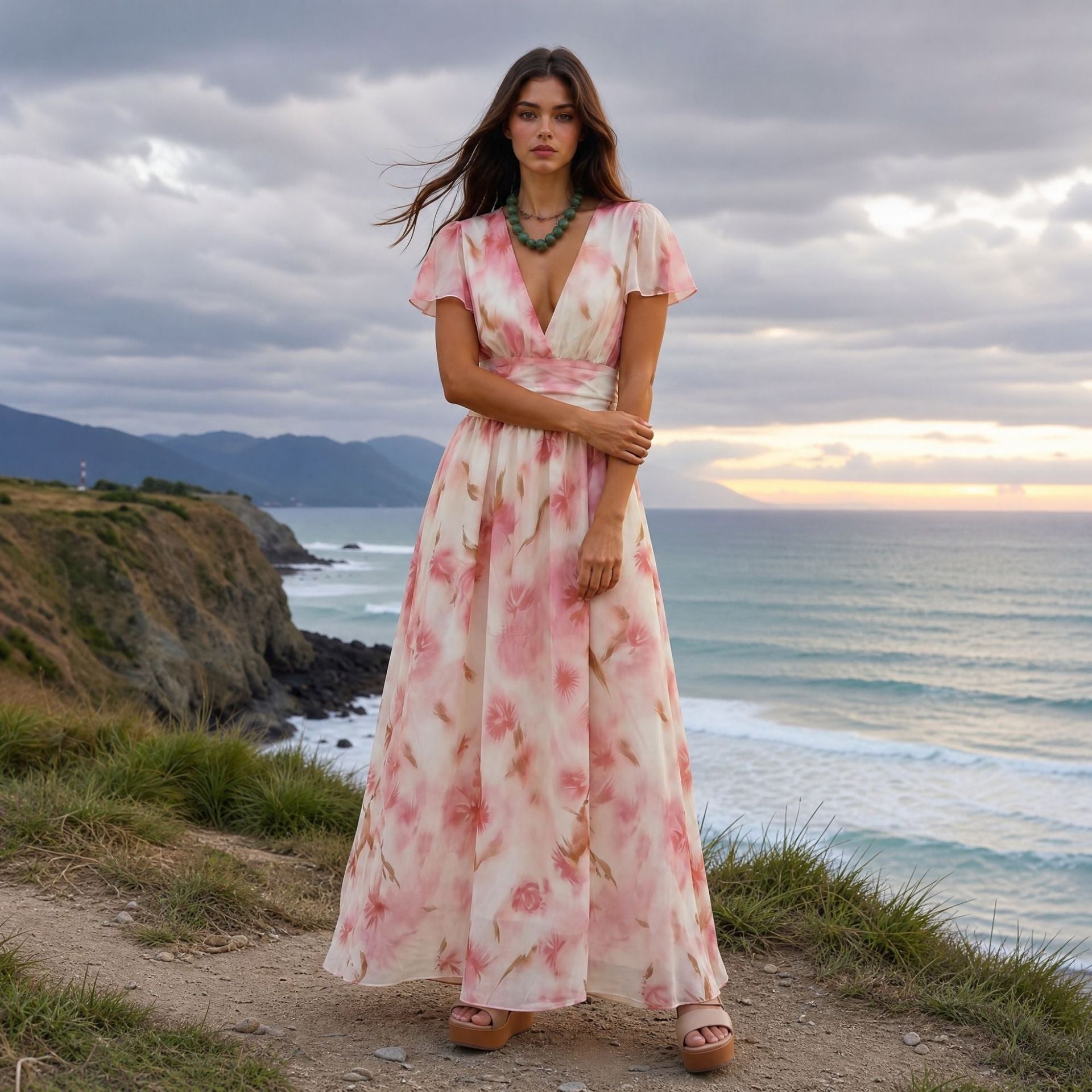 Women's V Neck Dress