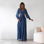 Women's Backless Pleated Dress