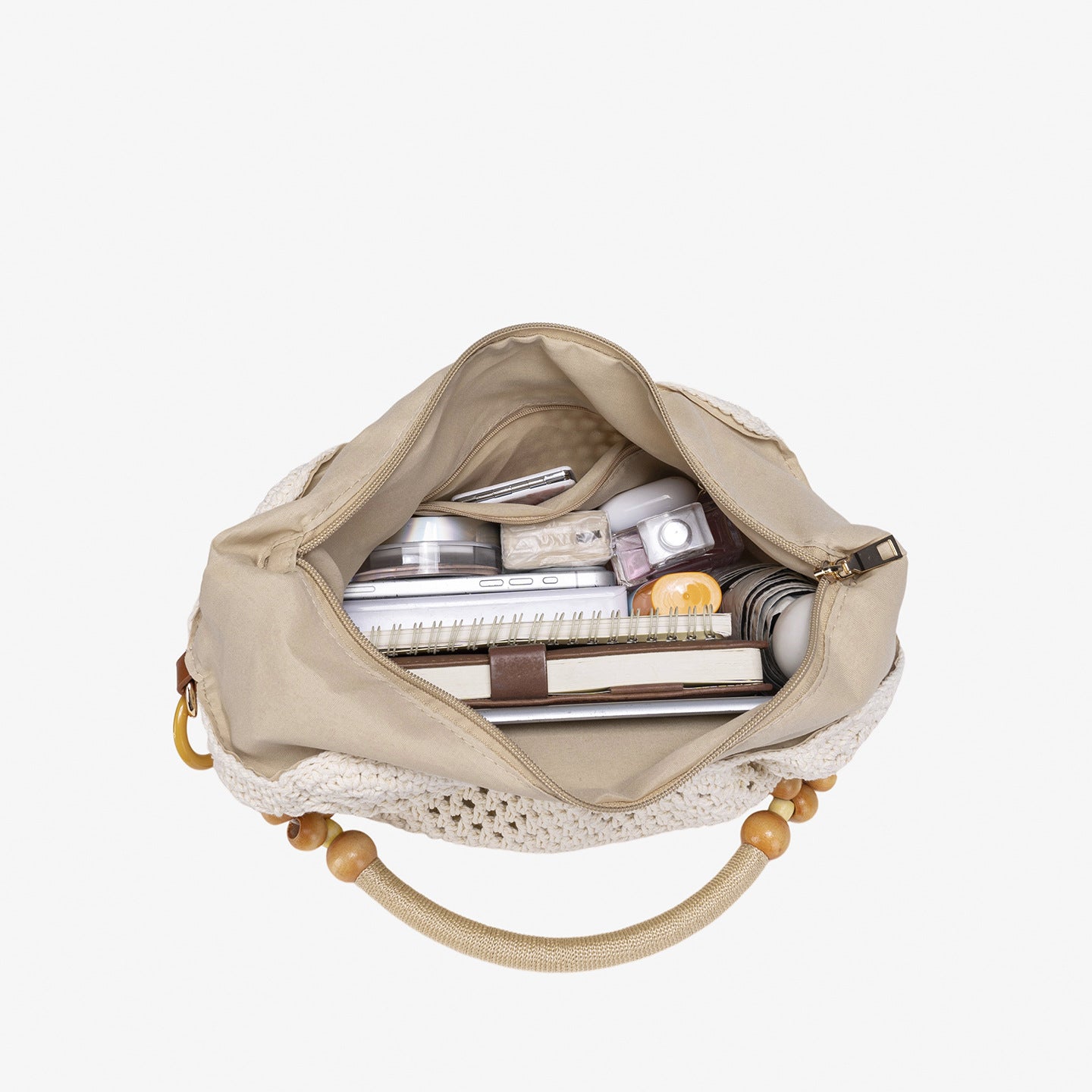 Women's Hand-Crocheted Woven Tote Bag