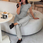 Women's Knitted Short-Sleeve Pajama Set