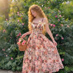 Women's Floral Strapless Dress