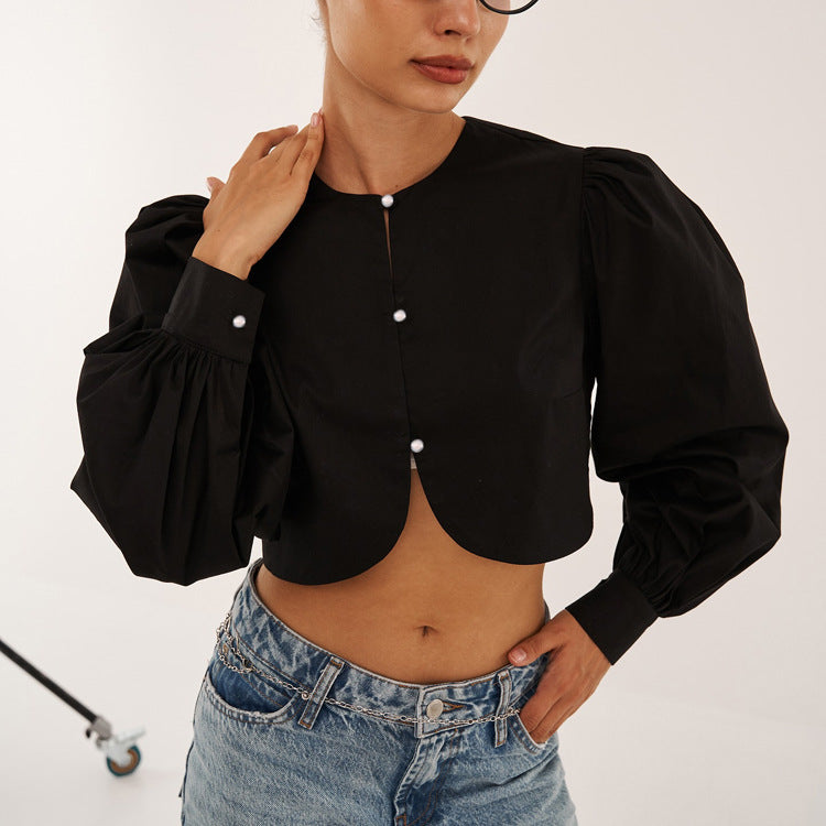 Cotton Lace-Up Cardigan Top