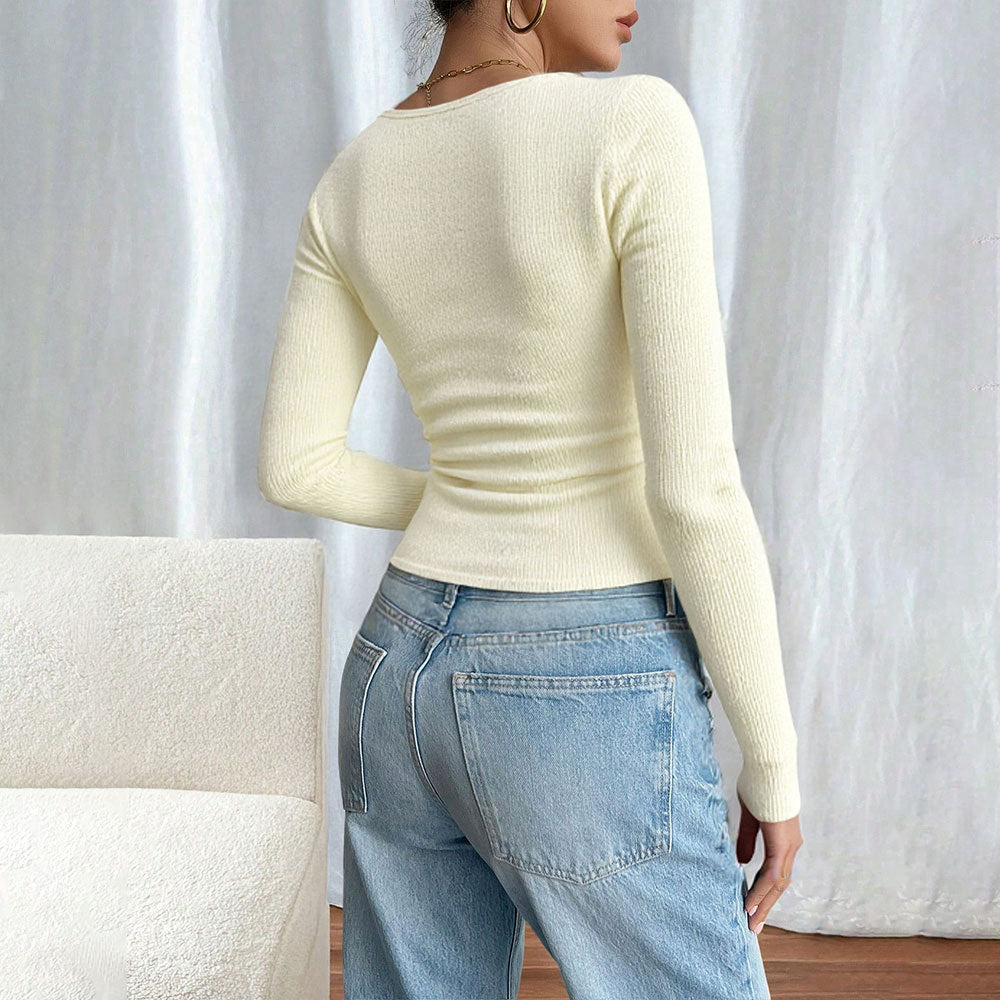 Women's Cropped Long-Sleeve Top