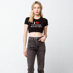 Women’s Letter Graphic Cropped T Shirt