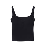 's Comes With Chest Pad French Square Collar Wide Shoulder Strap