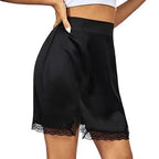 Women's Satin Lace Edge Skirt