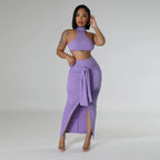 Women's Casual Summer Stand Collar Coordinated Two-Piece Set