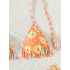 Printed Lace Bikini Swimwear