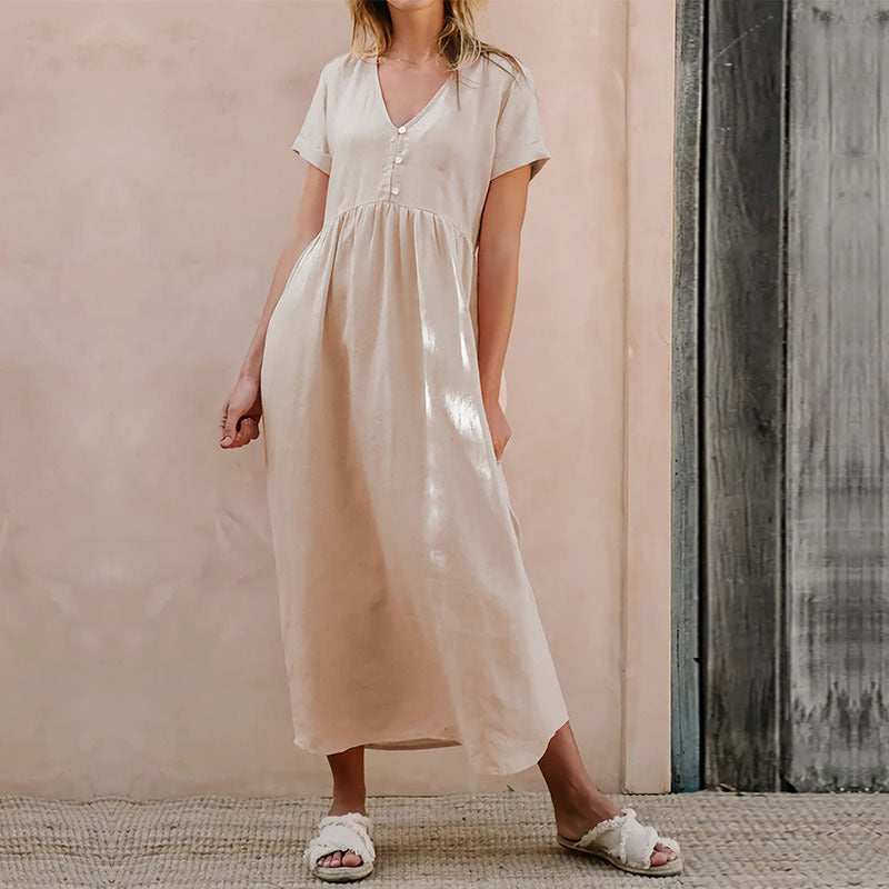 Solid Color Elegant Loose Dress