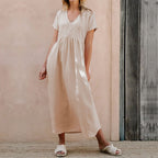 Solid Color Elegant Loose Dress
