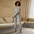 Women’s Comfortable Long-Sleeve Two-Piece Pajama Set