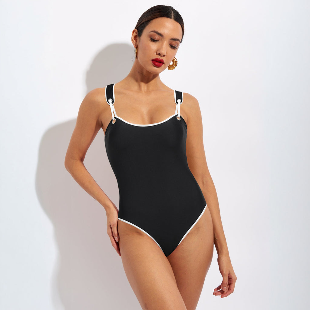 Women's Swimsuit Black One-Piece Swimsuit