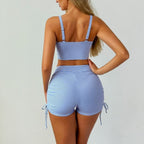 Women's Blue and White Striped Bikini Set