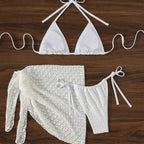Halter Lace One-piece Swimwear
