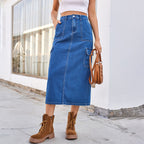 Summer Washed Overalls Denim For Skirt