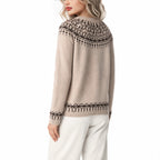 Women's Geometric Jacquard Knit Sweater