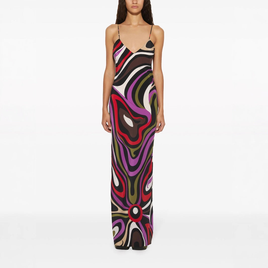 Women's Satin Backless Dress