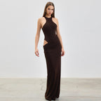 Sleeveless Cutout Bodycon Maxi Dress